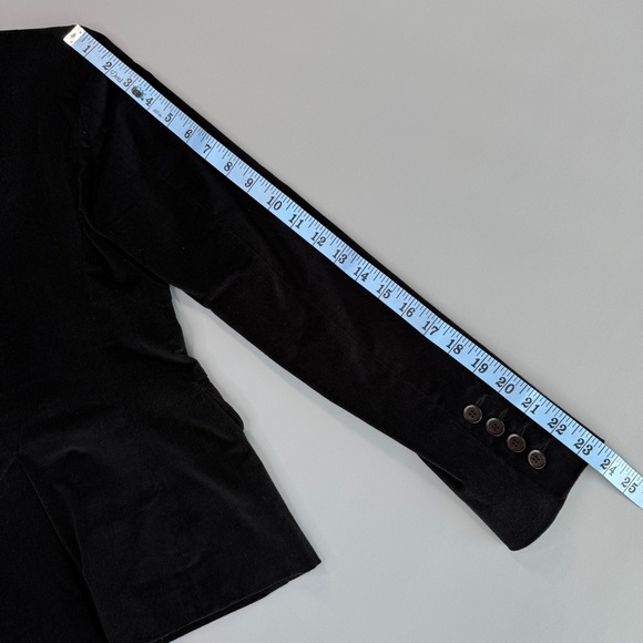 VINTAGE AKIABARA Velvet Corduroy Tailored Blazer XS Brown One Button Notch Lapel - Picture 12 of 15